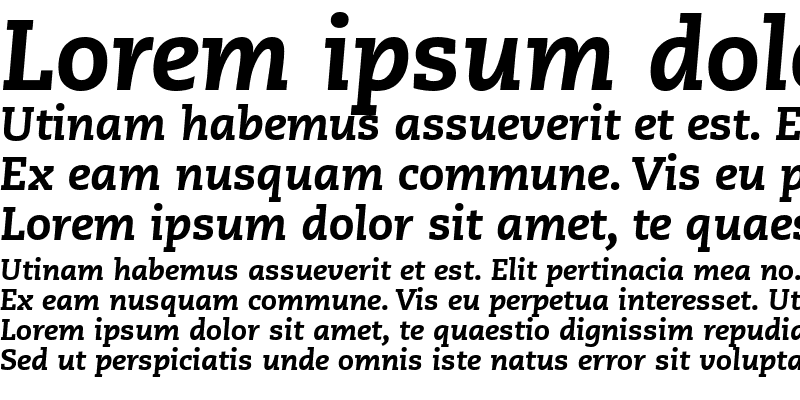 Sample of Caecilia RomanOsF Bold Italic