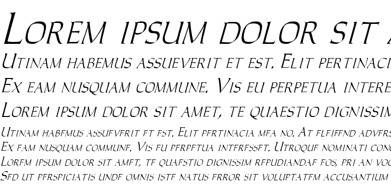 Sample of California 3 Italic