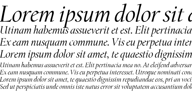 Sample of CalifornianMiddle Italic