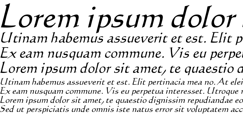 Sample of Calli 109 Italic