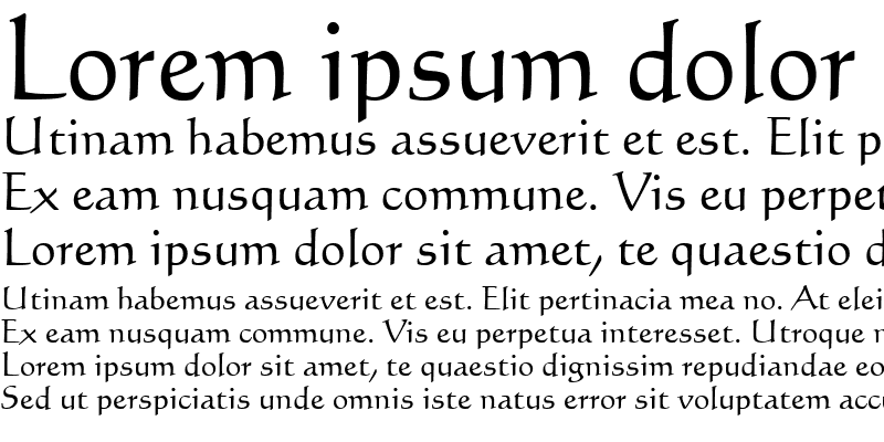Sample of Calligraph421 BT Roman