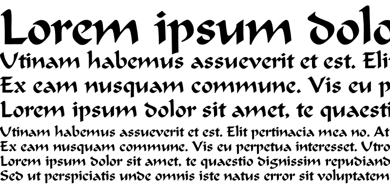 Sample of CalligrapherC Regular