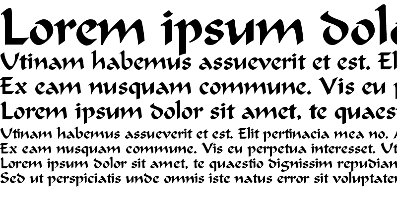 Sample of Calligraphic Regular