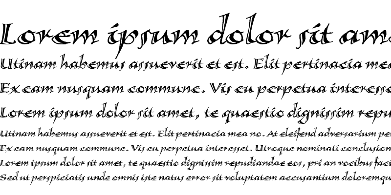 Sample of Calligraphica Italic