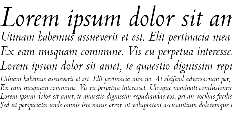 Sample of Cambridge Italic