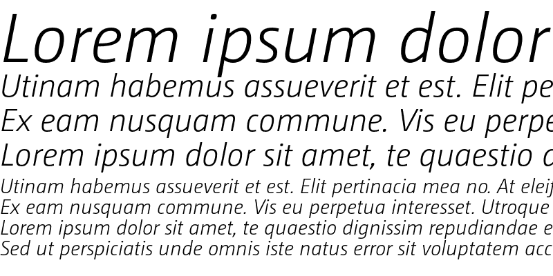 Sample of CamingoDos Pro Light Italic