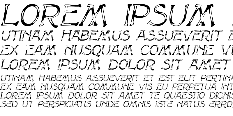 Sample of CammyCapsDisplay Italic