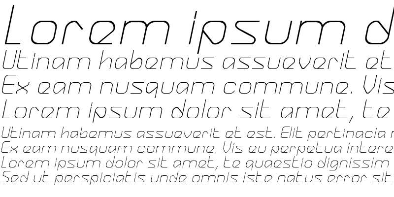 Sample of Canaletto Thin Italic