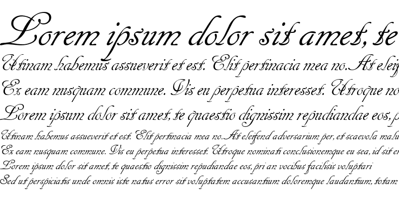 Sample of Cancellaresca Script Normal