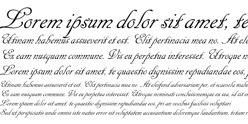 Sample of Cancellaresca Script Plain Regular