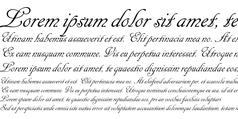 Sample of Cancellaresca Script
