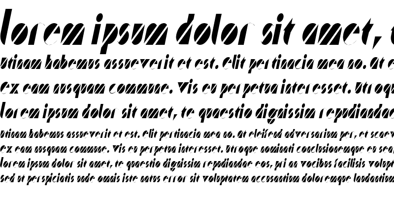 Sample of Cane Condensed Italic