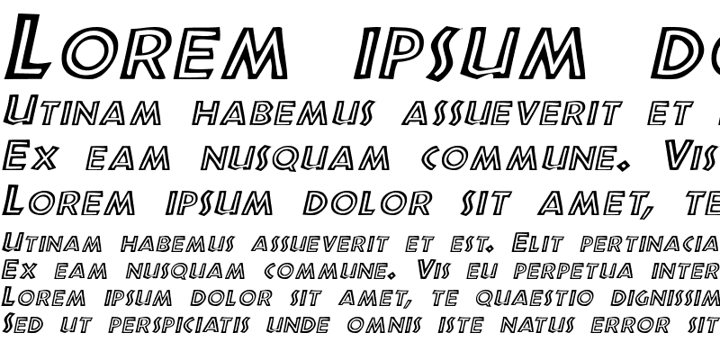 Sample of CantinaSCapsSSK Italic