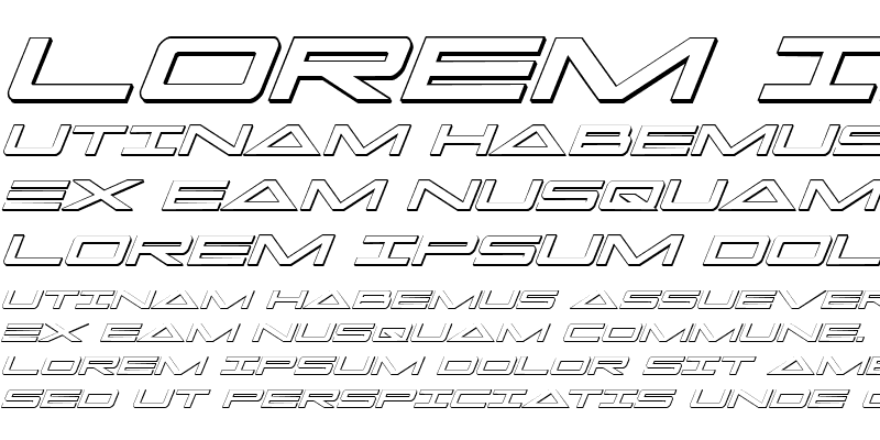 Sample of Capella 3D Italic Italic