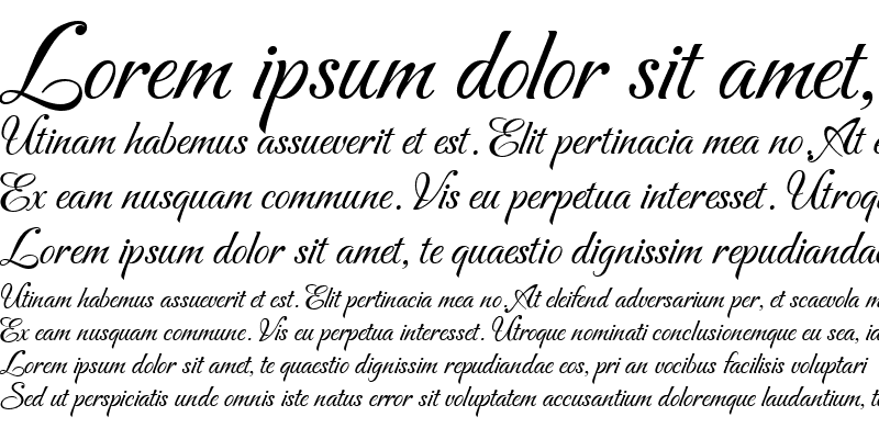 Sample of Carattere Italic