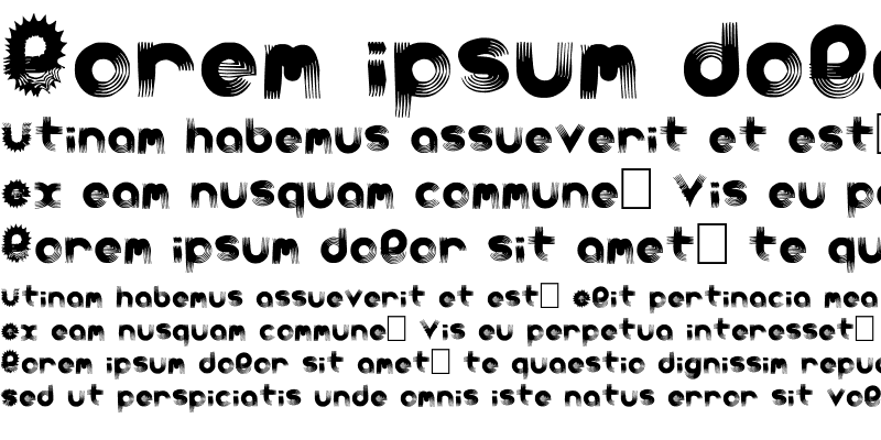 Sample of carbonchaos fonts