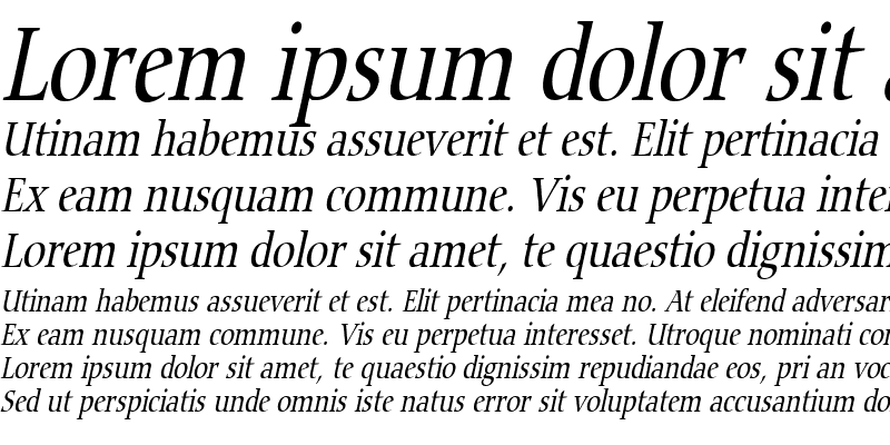 Sample of Carmine Condensed Italic