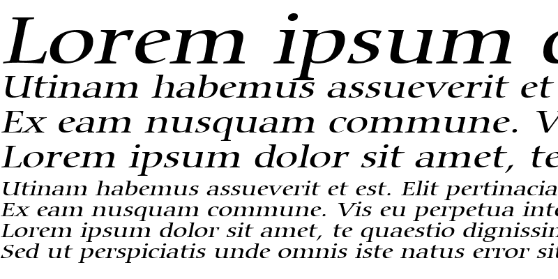 Sample of CarmineWide Italic