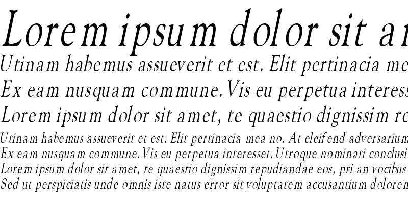 Sample of CarnegieCondensed Italic