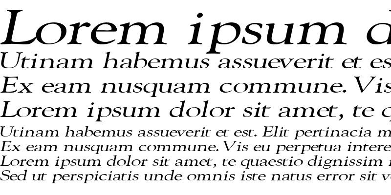 Sample of CarnegieExtended Italic
