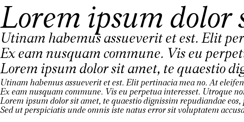 Sample of Carniola Italic