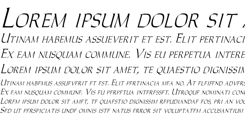Sample of Carolus Italic