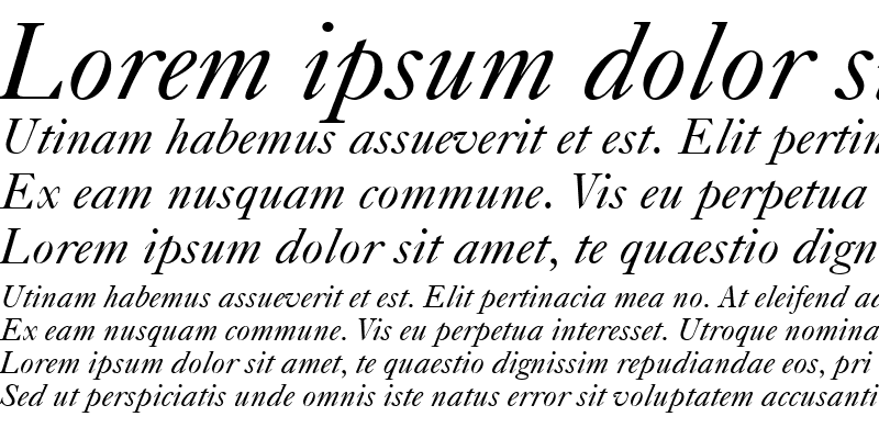 Sample of Casablanca Italic