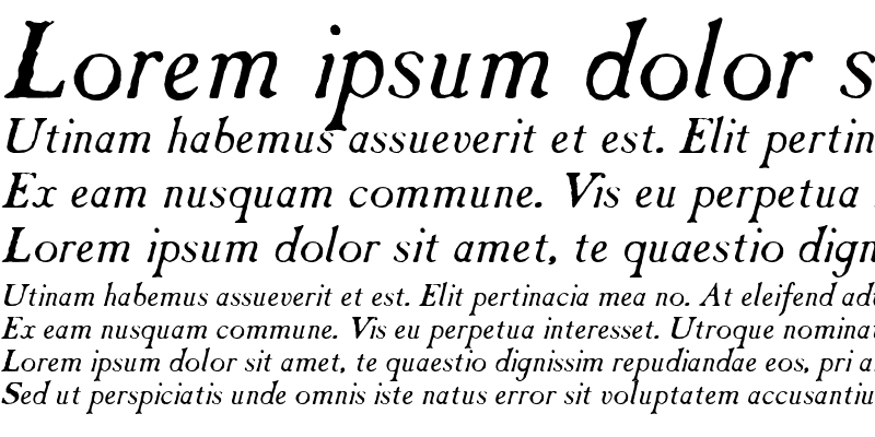 Sample of CasablancaAntique Italic
