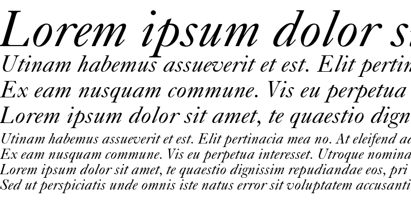 Sample of Caslon 540 LT Italic