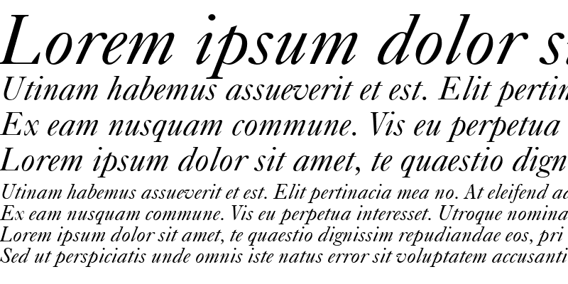 Sample of Caslon 540 RomanSC Italic