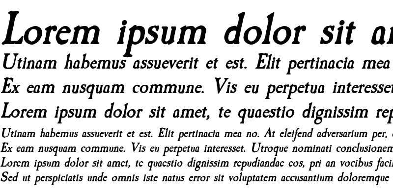 Sample of Caslon Antique Bold Italic
