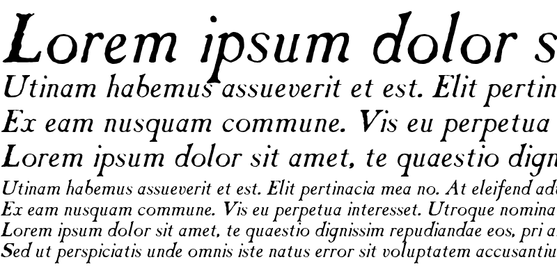 Sample of Caslon Antique Italic Regular