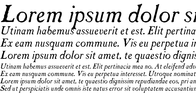Sample of Caslon Antique Italic
