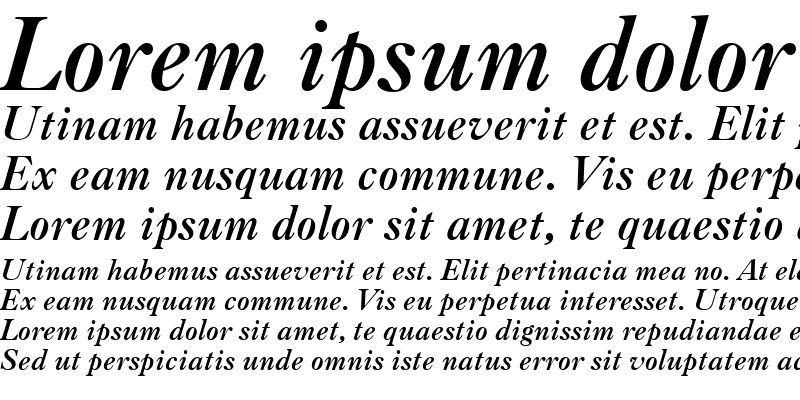 Sample of Caslon Bd BT Italic