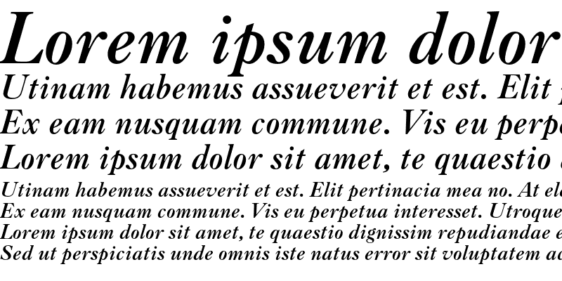 Sample of Caslon Bold Italic