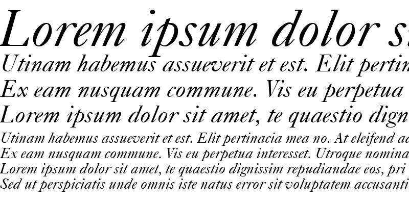 Sample of Caslon Five SSi Italic