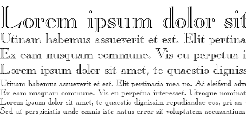 Sample of Caslon ICG Open Face Regular