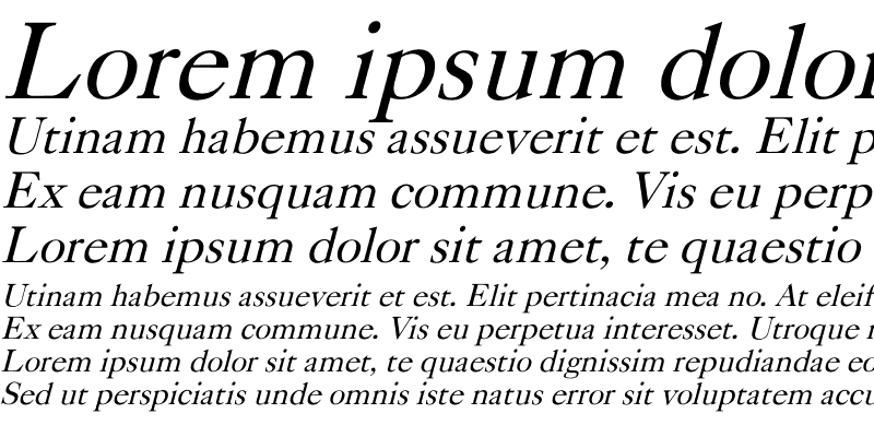 Sample of Caslon Italic