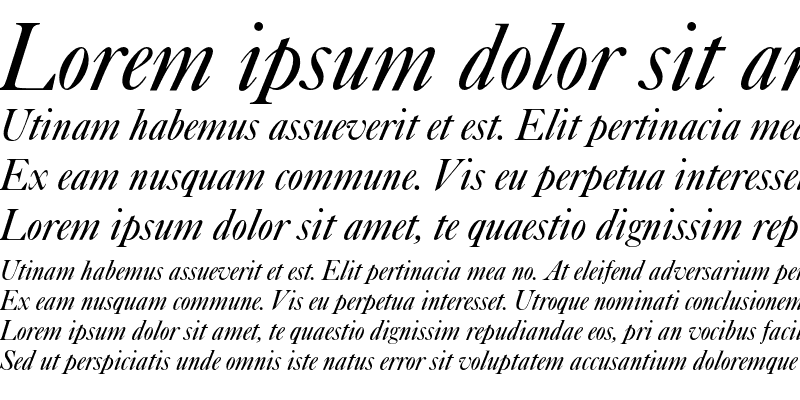 Sample of Caslon Italic with Swashes Plai