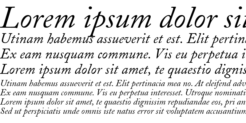 Sample of Caslon SSi Italic