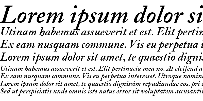 Sample of Caslon SSi Semi Bold Italic