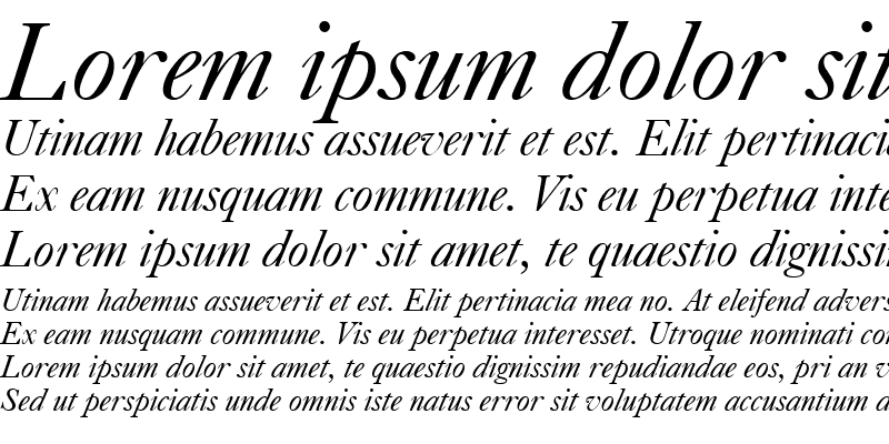 Sample of Caslon540 BT Italic