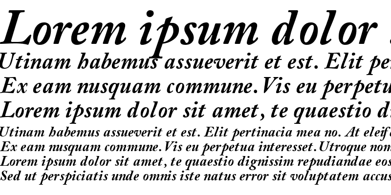 Sample of CaslonBlackSSK Italic