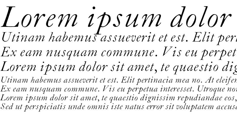 Sample of CaslonLW-Italic Regular