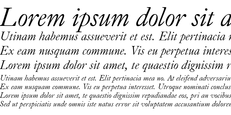Sample of CaslonOldFace BT Italic