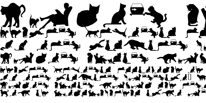 Sample of Cat Silhouettes