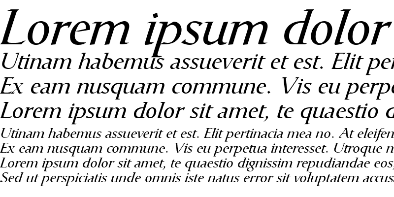 Sample of CatullBQ Italic