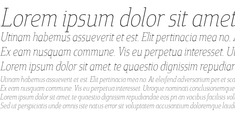 Sample of Cavole Slab Thin Italic