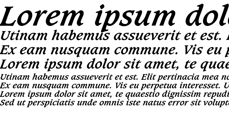 Sample of CaxtonEF Bold Italic