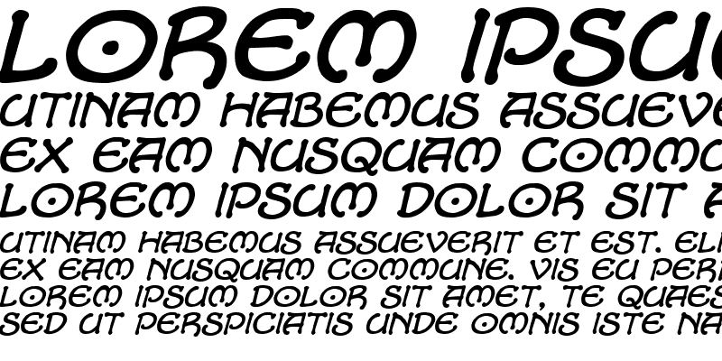 Sample of CCAlchemite Italic